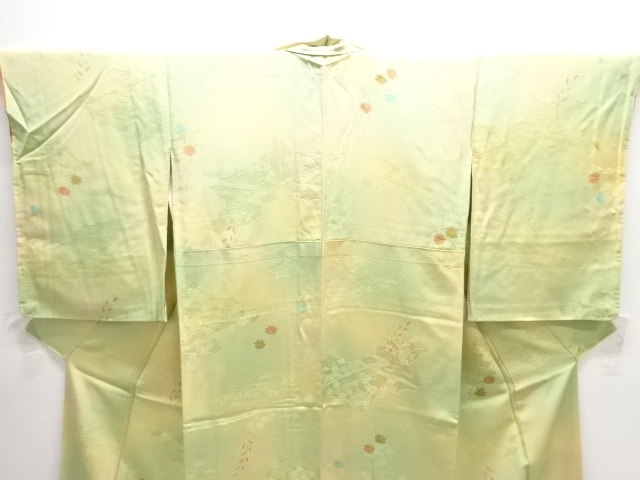  草花模様小紋着物